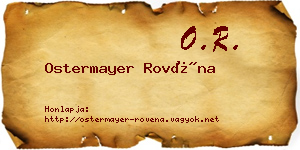Ostermayer Rovéna névjegykártya